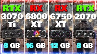 RTX 3070 Ti vs RX 6800 XT vs RX 6750 XT vs RTX 2070 | Teste de FPS em 6 JOGOS