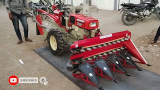 Multicrop Reaper Attachments Mounted On VST Shakti Power Tiller #reaper #tiller #harvest #cutter