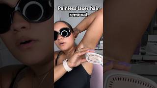 TRYING AT HOME LASER HAIR REMOVAL! PAINLESS 😱😱 #laserhairremoval #sugarykathy #skincare