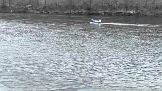 Carbon Z Cub with floats on the Lehigh River