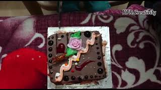 Our new year celebration cake cutting by my son.. MOHI {01.01.2023}