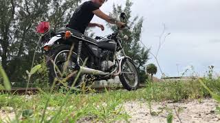 1974 Honda CB360 - Kick Start, Idle, Walkaround