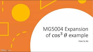 MG5004 Expansion of cos^n theta example