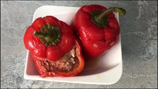 Ароматные  фаршированные перцы с мясом, рисом и овощами. Gefüllte Paprika mit Hackfleisch und Reis