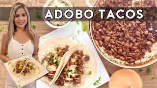 ADOBO TACOS | FILIPINO CHICKEN ADOBO TACOS 💣 | Asian Fusion