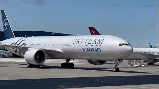 UPCLOSE PLANESPOTTING SEATTLE TACOMA INTERNATIONAL AIRPORT KOREAN AIR BOEING 777-300ER