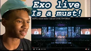 SINGER REACTION TO EXO(엑소)- Acoustic Session + Lady Luck +(시선둘,시선하나)What If..