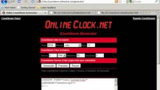 Countdown Generator - Countdown.OnlineClock.net