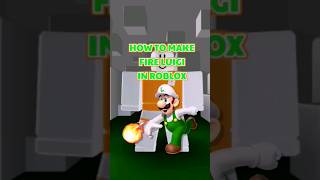 How to make FIRE LUIGI in ROBLOX #robloxavatar #roblox #mario #supermario #luigi #shorts