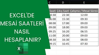 Excel'de Mesai Saatini Hesaplamak