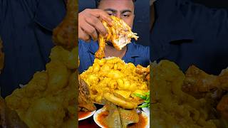 Very Spicy Big Chicken Leg Curry Eating #eating #eatingasmr #mukbang #shortvideo #reelsvideo #food