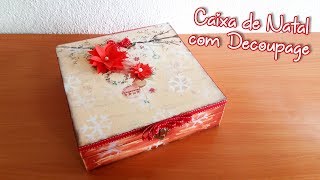 Caixa de Natal com Decoupage