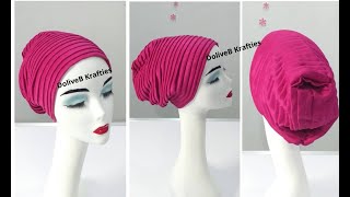 Fully Pleated Turban cap | DIY Turban Making