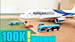 KLM 1:200 GSE by JC Wings unboxing and Malaysia Airlines A380