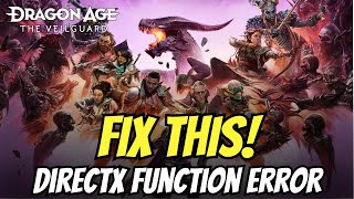 Fix Dragon Age The Veilguard DirectX Function Error DXGI_ERROR_DEVICE_REMOVED/DXGI_ERROR_DEVICE_HUNG