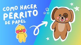 Como diseñar PERRITO DE PAPEL viral de tik tok | how to draw dog | paper animals do tik tok