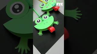 How to make jumping frog with PAPER || Jumping Frog 🐸🐸 #trending #viral #shorts  #ytshorts