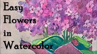 Easy Flowers in Watercolor