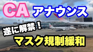 【待望の解禁】JALのCAが新型コロナマスク規制の緩和について語る！【IBA飛行機】