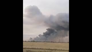 A Russian guy witnessing the Marinovka air base following a Ukrainian drone assault.