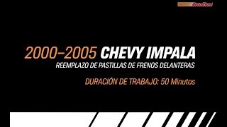 Cómo Reemplazar Pastillas de Frenos Frontales en un Impala -2000-2015 - Serie de Marca y Modelo