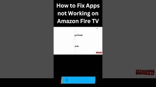 How to Fix Apps not Working on Amazon Fire TV #shorts #shortvideo #amazonfiretv