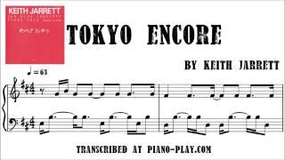 Keith Jarrett - Tokyo Encore transcription in PDF, MIDI