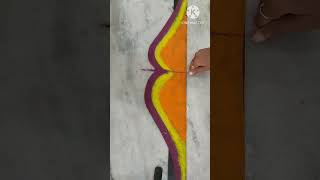 Jai shree Ram special rangoli #shortsfeed #rangoliart #ytshorts #rangoli#easy #trending