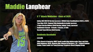 Maddie Lanphear, Girls Lacrosse, Class of 2026, Summer 2024 Highlights