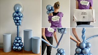 Balloon Column Mirror Blue