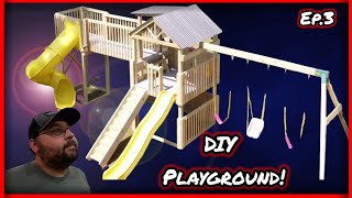 DIY Playground Swing Set Build! Finally Coming Together!