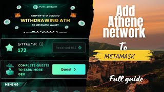 How to Add Athene Parthenon to Metamask/How to add ATH to Metamask