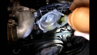 How to replace a 240SX KA24DE water pump: 1998 Nissan S14 240SX Kouki