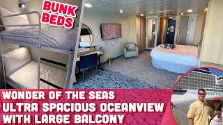 Ultra Spacious Oceanview with Large Balcony Room Tour - Wonder of the Seas - Royal Caribbean