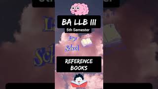 BA LLB III Reference Books📚