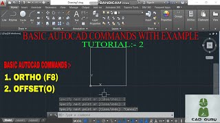 BASIC AUTOCAD COMMANDS with example (TUTORIAL - 2)