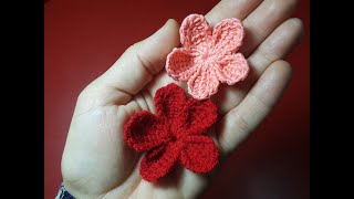 آموزش بافت گل تزیینی(گل قلاب بافی )   tutorial flower crochet//Tunisian crochet