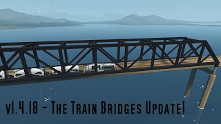 [Stormworks] Passing over the new train bridge!!