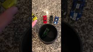 Hot Wheels vs Rock Tumbler Day 1 #cars #shorts #rocktumbler #experiment #science