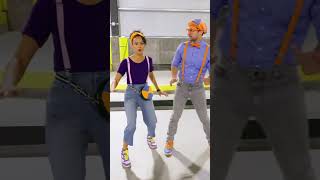 Balancing Fun: Blippi and Meekah's Skateboarding Adventure!  #Shorts #Blippi #Viral