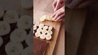 Yummy Nutella and Bananas! #food #chocolate #hazelnut #quickrecipe #asmr