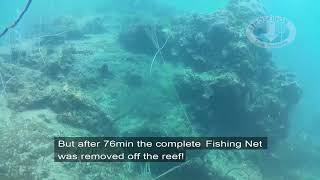 Abandoned Fishing Net removal Koh Meaurai