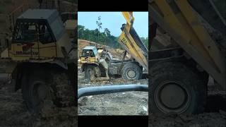 Komatsu HD785-8 dump truck and silip got under control ] #shorts #youtubeshorts #devekmachine🙏