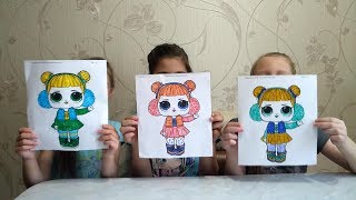 Три маркера челлендж.  Куколки ЛОЛ 3 marker challenge Doll lol