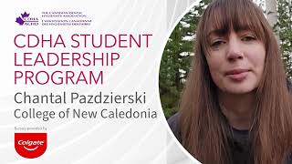 CDHA Student Leadership Program: Message from Chantal Pazdzierski