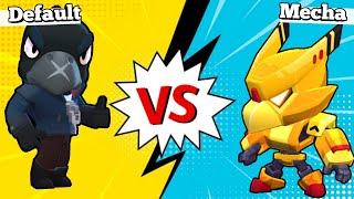 DEFAULT vs MECHA !!! Skin Compare Brawl Stars  REVIEW