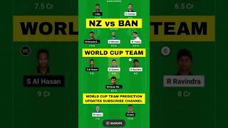 NEW ZEALAND va BANGLADESH Dream11 Team Prediction Today 2023