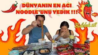 Amerika’nın EN ACI ve EN TEHLİKELİ NOODLE’ını Denedik! | Buldak x2 Challenge - Acıdan Mahvolduk!