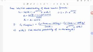 Some Intuitive Understanding Of Black-Scholes Formula