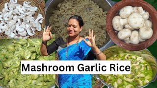 Mushroom Garlic Rice! my own invention! yummy simply superb recipe must try#cooking #dailyvlog